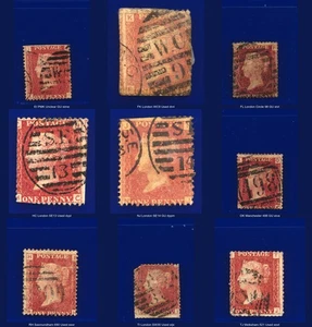 1868 SG43 1d rote Platte 109 GU - gebrauchte Positionen EI-TJ Auswahl 9 kbky - Bild 1 von 17
