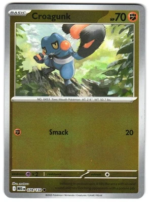Croagunk 078/132 Reverse Holo ME01: Mega Evolution Pokemon TCG - Image 1 of 2