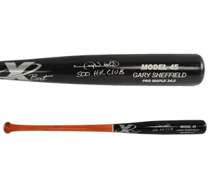 Gary Sheffield Signed New York Yankees XBat Black MLB Bat - 500 HR Club Insc - Picture 1 of 4