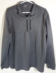Bolle Mens XL Gray 1/4 Zip Long Sleeve Performance Pullover w/ Phone Pocket - Picture 1 of 6