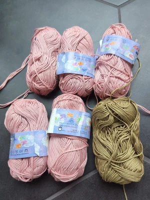 Kolibri Dale Garn Yarn Set Of 6; 105 M Each 💯 Egyptian Cotton Sport Plied  - Image 1 of 4