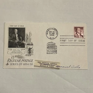 #1046 15c JOHN JAY FDC-WASHINGTON,DC DEC 12-1958 ARTCRAFT CACHET - Picture 1 of 4