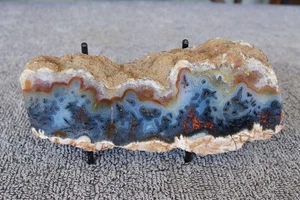 TRENT AGATE Polished Display Stibnite Crystals from Oregon years ago Very Rare - Picture 1 of 7