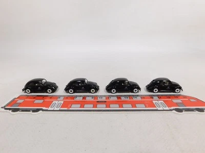 4x Mint H0 1:87 PKW VW Brezelkäfer Käfer Funkmessdienst Post #DX143-0,5 - Immagine 1 di 4