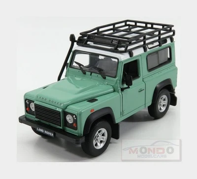 1:24 WELLY Land Rover Land Defender 90 1984 Light Green White WE22498SPGNW - Immagine 1 di 2