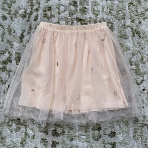 Crewcuts Blush Pink Crystal Embellished Tulle Overlay Skirt Size 12 - Picture 1 of 13