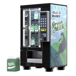 Green Milk Vending Machine Building Set made using LEGO parts - B3 Customs - Picture 1 of 2