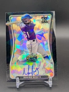 Maximo Acosta 202 Leaf Metal Draft Auto Cracked Ice Parallel #'d 5/5 #BA-MA2 - Picture 1 of 2