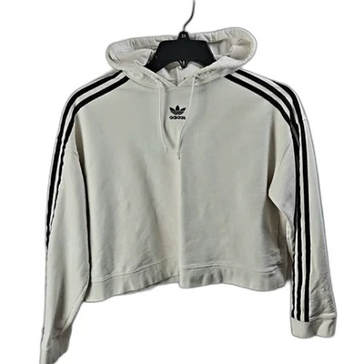 Sudadera con Capucha Adidas Originales Para Mujer Trifolio Recortado Talla Mediana Foto 1 de 4