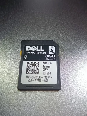 DELL PowerEdge 06F26K 8GB SD iDRAC vFLASH SD Card CLASS 10 R320 R420 T420 T320 - Image 1 of 2