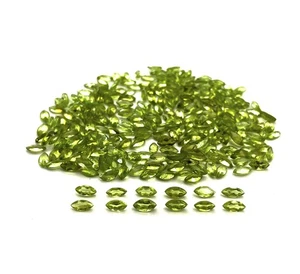 Lote 47 piedras preciosas sueltas de corte marquesa peridoto natural 3*6 mm 10 CT - Imagen 1 de 5