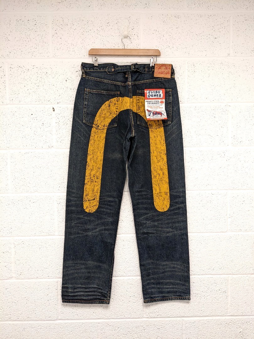 evisu エヴィス デニム 36×32 Vintage Evisu Denim Jeans Men's 36 X 32 Blue Dark Multi