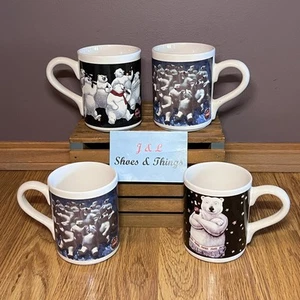 Coca-Cola Gibson Polar Bear Set Of 4 Coffee Mugs 1996 EUC - Picture 1 of 14