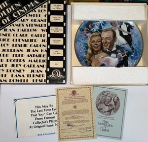 Antique Fred And Ginger Plate The Golden Age Of Cinema #4593 Limited Edition COA - Picture 1 of 5