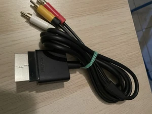 Cinch Composite AV Kabel für Xbox 360 Original Schwarz Gebraucht Garantiert - Bild 1 von 2