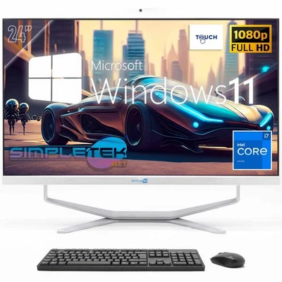 All In One Aio 24" Touchscreen Win11 Core I7 6Th Gen 32Gb 2Tb Fisso Webcam 2K - Image 1 of 4