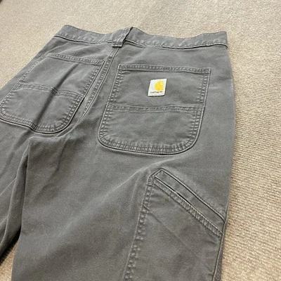 Брюки мужские Carhartt 31 подходят 30x28 серые прочные гибкие свободные крой 102291 гранж - Изображение 1 из 4