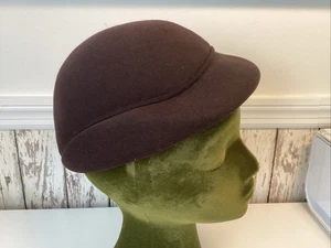 VINTAGE MERRIMACK HAT CORP 100% WOLLE BRAUN DAMENHUT - GR. 21 - Bild 1 von 12