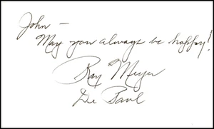 Ray Meyer Autographed Index Card 3x5 DePaul 104432 - Picture 1 of 1