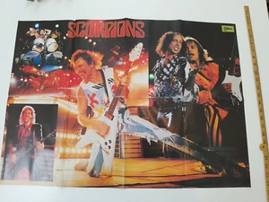 Scorpions / Metallica Large Poster OG 1980's Heavy Metal Hammer Magazine 30"x22" - Picture 1 of 10