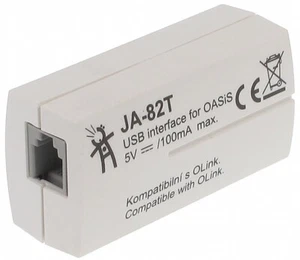 Cable a través de interfaz Jablotron 82T para programación central Oasis serie 80 - Imagen 1 de 3