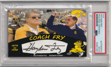 Hayden Fry Iowa Hawkeyes Hall of Fame HOF signed autograph card PSA DNA