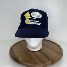 Vintage The Simpsons Hat Adjustable 80s 90s Bart Simpson Snapback Trucker Cap