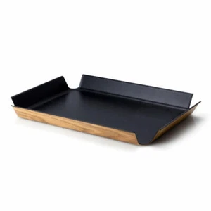 Continenta Rutschfestes Tablett Serviertablett Schwarz Metallic 54.5 x 40 cm - Bild 1 von 4