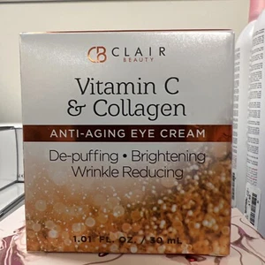 CB Clair Vitamina C e Collagene Crema Occhi Antietà, Degonfiante Rughe 30ml Nuovo con scatola - Foto 1 di 4