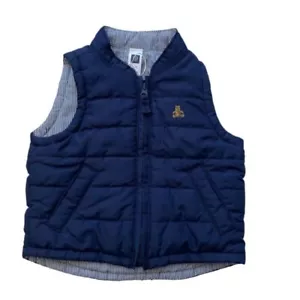 BABY GAP NAVY VEST - infant puffer jacket boys - Picture 1 of 5