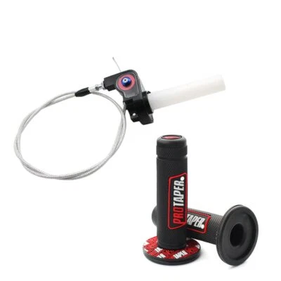 0769FUWU Twist Throttle Grips Cable 22mm for CRF KLX TTR 110 125 150 200 250 cc Red