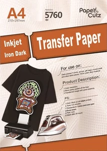 A4 T-Shirt Paper Iron-On Transfer For Light or Dark Fabrics, For Inkjet Print - Picture 1 of 7