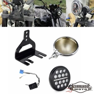 Riser Mount LED Headlight for Harley Street Bob FXBBS Softail FXFB FXLRS 2018-23 - Picture 1 of 9