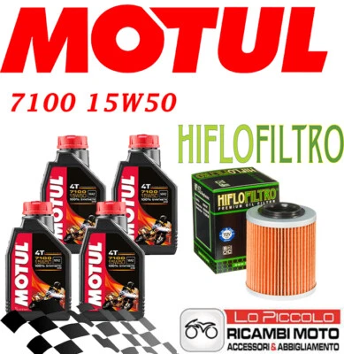 APRILIA RSV 1000 2001 2003 KIT TAGLIANDO 4 LT MOTUL 7100 15W50 + FILTRO OLIO