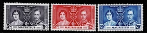 MAURITIUS - 1937 KING GEORGE VI CORONATION - Sc#208/210 - MNG - KG 36 - Picture 1 of 1