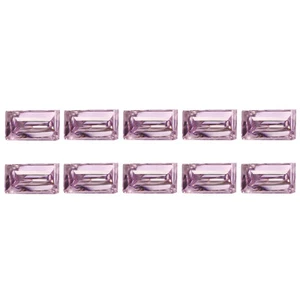 0.07 Ct  [10 Pcs Lot]  Baguette 1.4 x 0.8 MM Intense Purple Pink Pink Diamond - Foto 1 di 5