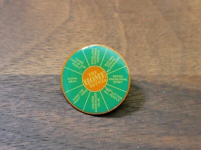 LMH Pinback DEPÓSITO DOMÉSTICO ESLÓGANES de empleados Rueda de valores Servicio al cliente verde Foto 1 de 3