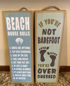 Beach Themed Wall Decor/Hanging 5” x 15” Signs (2 Total) - Picture 1 of 4