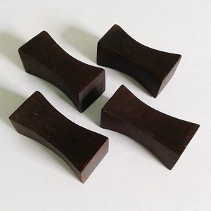 Chopstick Rests Wooden Wood Black Kitchen Dining Holder Stand Handcraft 4 Pcs - Imagen 1 de 6
