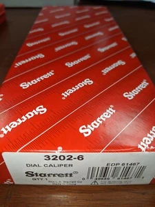 STARRETT 3202-6 Dial Caliper, Stainless Steel, 0-6" Range, .001" Grad, #61467 - Picture 1 of 2