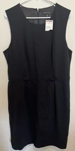 Neu mit Etikett Larry Levine figurbetont Damen schwarz Rundhalsausschnitt ärmellos Reißverschluss hinten Größe 14 - Bild 1 von 2