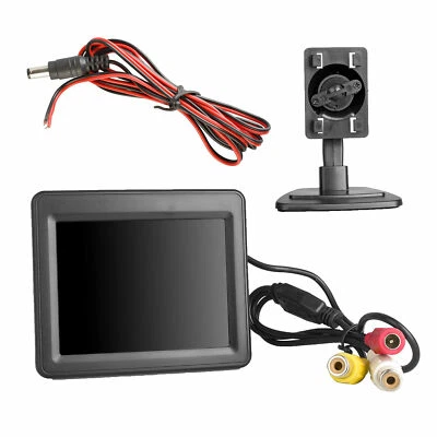 3.5in LCD Backup Monitor Display RCA Video for Car Rear View Camera Color Screen - Image 1 of 4