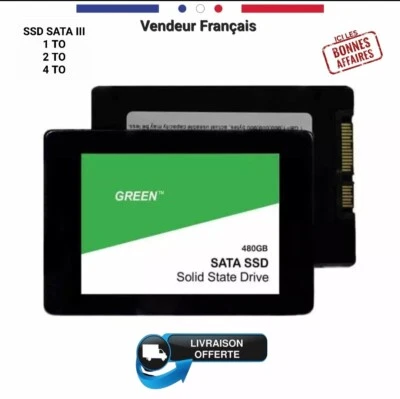 Disque dur SSD SATA III  2.5 pouce Solid State Drive  4TB pour pc portable fixe - Photo 1/4