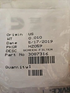 CUMMINS 3087316 SCREEN FILTER OEM NOS - Bild 1 von 3
