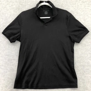 Perry Ellis Portfolio Polo Shirt M Med Black Casual Work Short Sleeve Womens - Picture 1 of 11