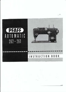 Pfaff manuale utente manuale inglese per Pfaff 261-262 Copy - Foto 1 di 1