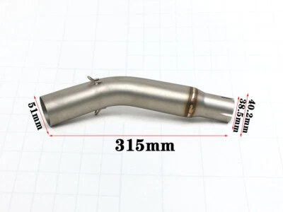 For Suzuki GW250 2012-2017 Exhaust System Steel Pipe Mid Link Pipe 51mm - Imagem 1 de 3