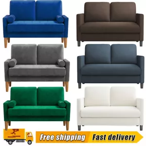 Modernes Sofa Loveseat Gepolsterte Couch für kleine Räume 2 Sitz Couches - Bild 1 von 76