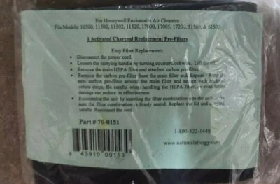 Honeywell 31002/32002 совместимый угольный предварительный фильтр 6 x 481⁄2 дюйма упаковка из 2 - Изображение 1 из 2