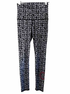Leggings Emily Hsu Designs Cyclebar CB para mujer negros y grises con estampado de leopardo talla M - Imagen 1 de 11